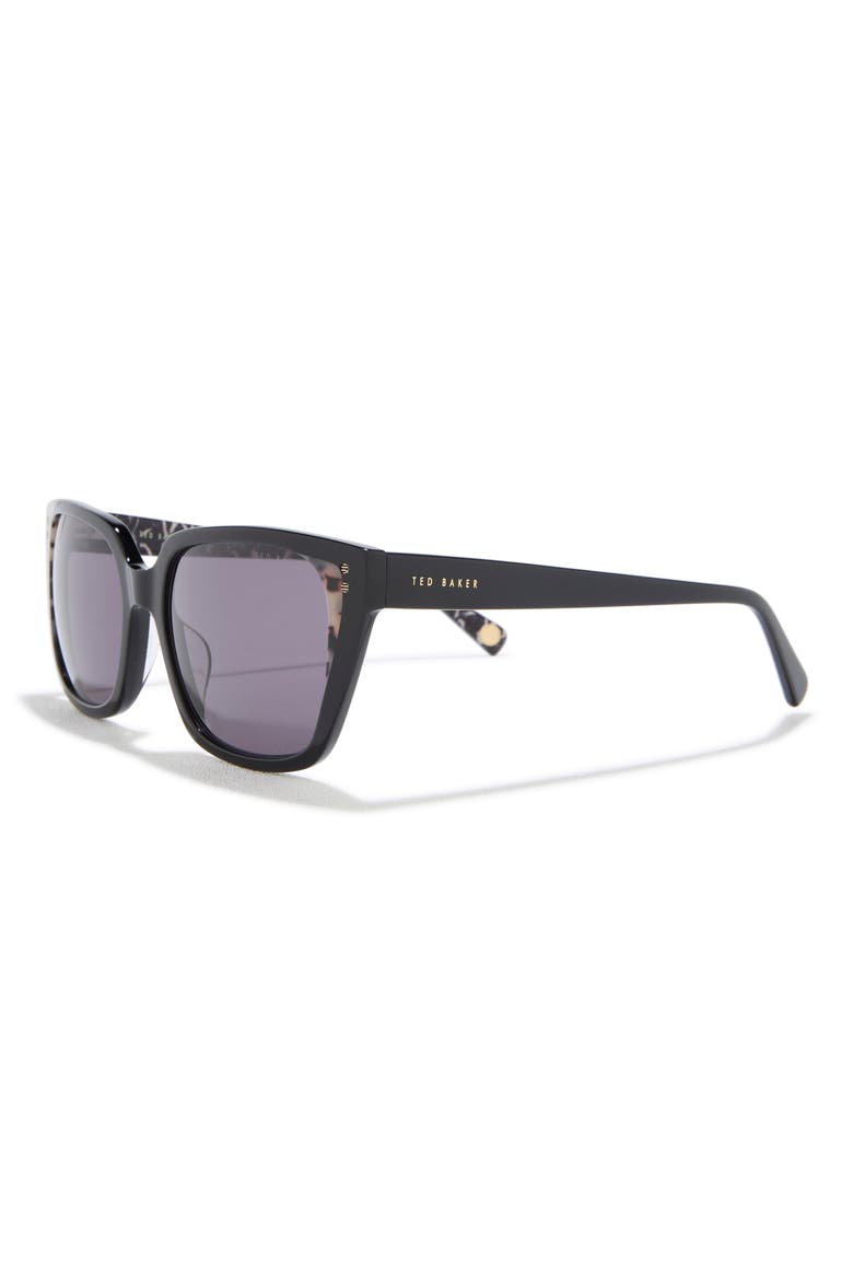 54mm Gradient Square Sunglasses, Alternate, color, BLACK
