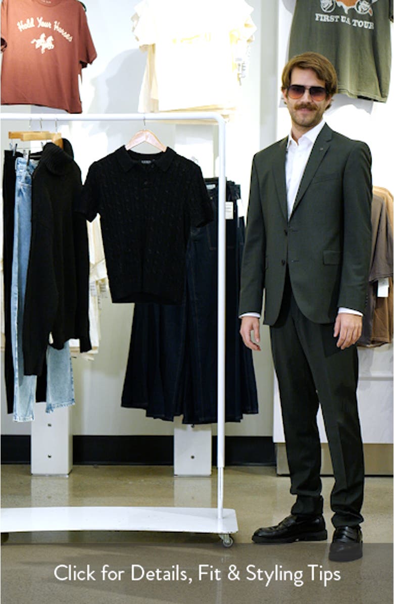 Metallic Cable Polo Sweater, sales video thumbnail