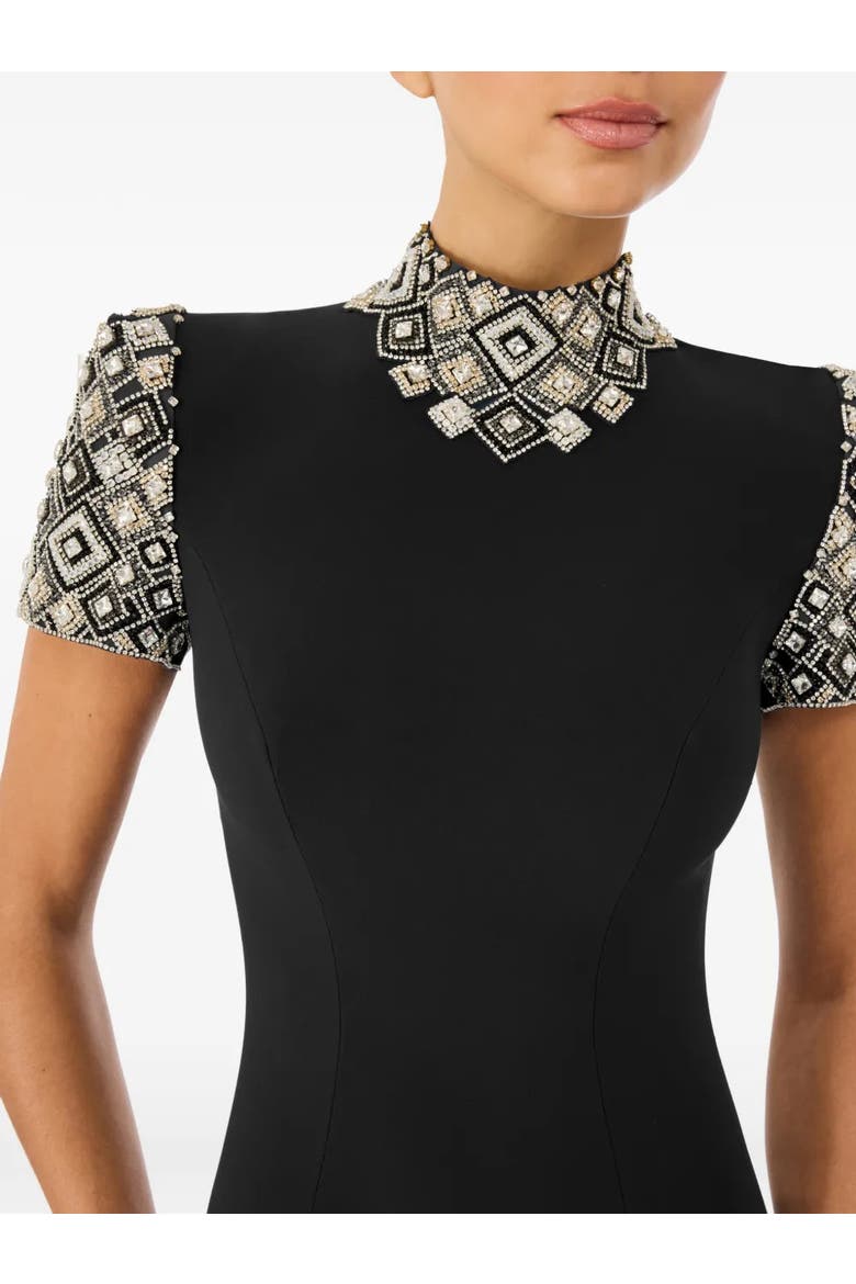 Pricile Embellished Maxi Dress, Alternate, color, Liquorice