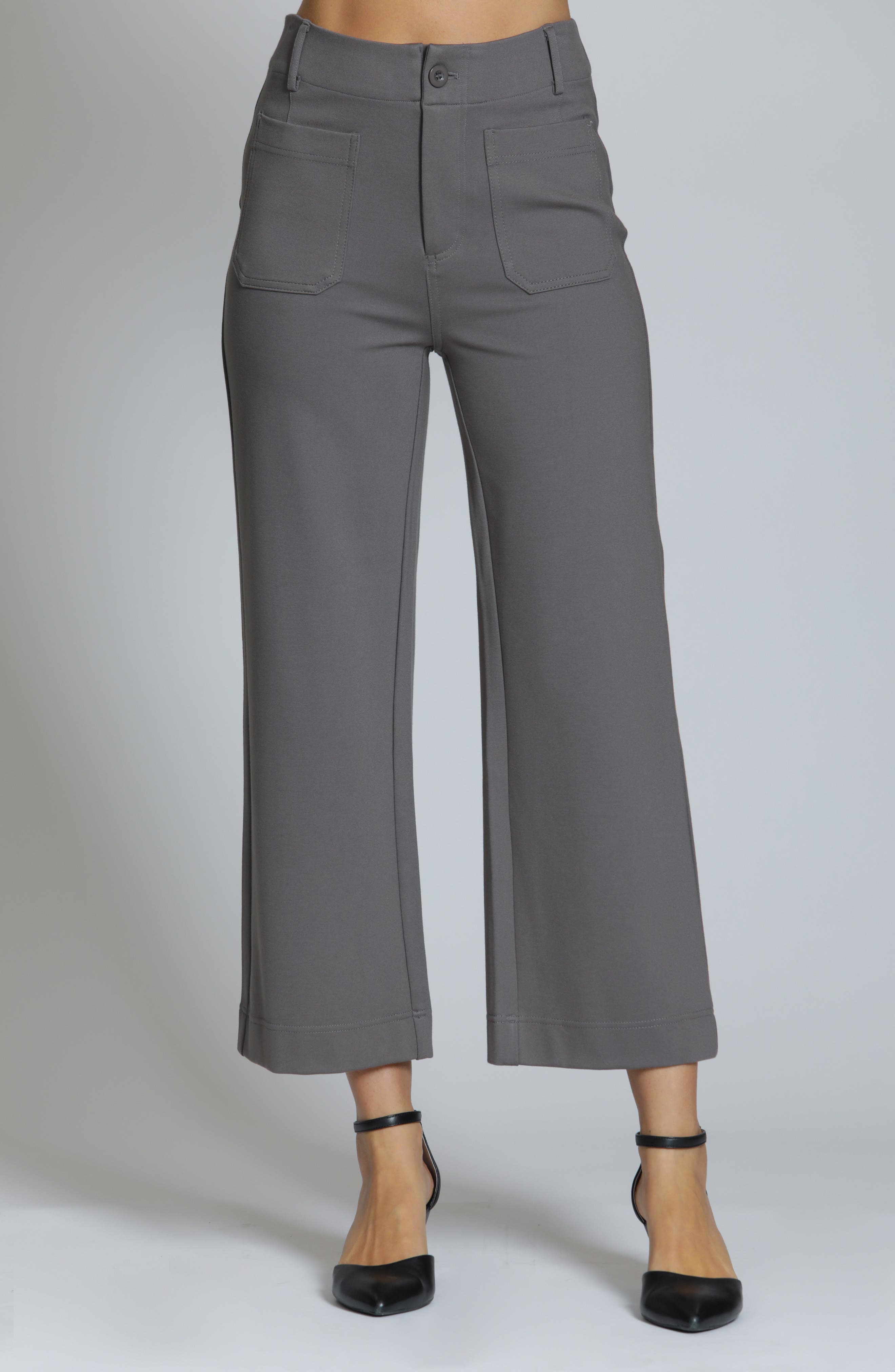 Ponte Wide Leg Crop Pants - image 5