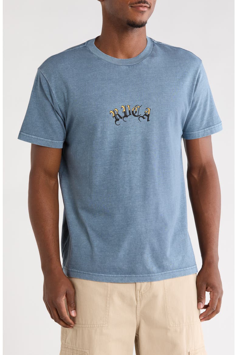 Olde Cotton Graphic T-Shirt, Main, color, VINTAGE NAVY