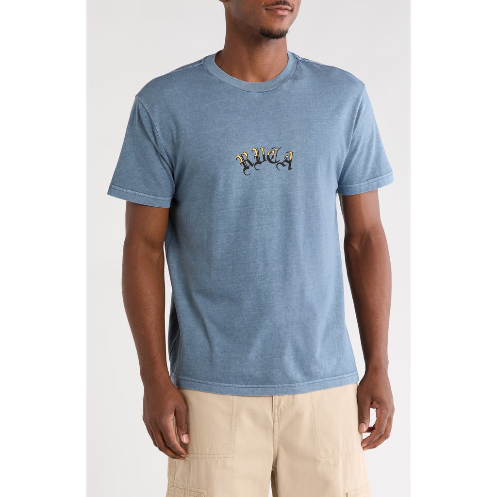 RVCA Olde Cotton Graphic T-Shirt in Vintage Navy at Nordstrom Rack, Size Large