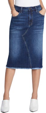 Wash Lab Denim Reveal Denim Midi Skirt
