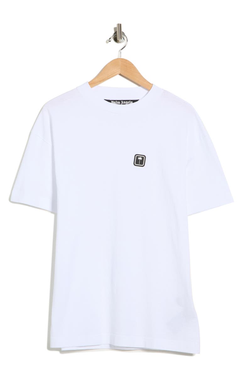 Palm Angels Logo Graphic Cotton T-Shirt, Alternate, color, White Black