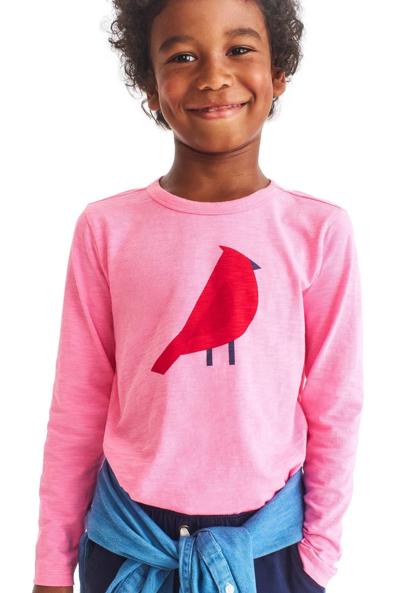 Kids Long Sleeve Cardinal Tee, Alternate, color, Taffy