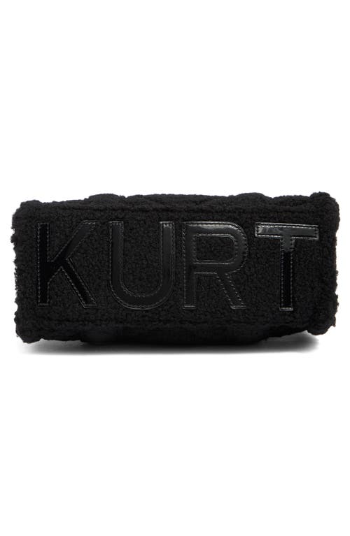 Kurt Geiger London Small Southbank Faux Fur Tote In Black