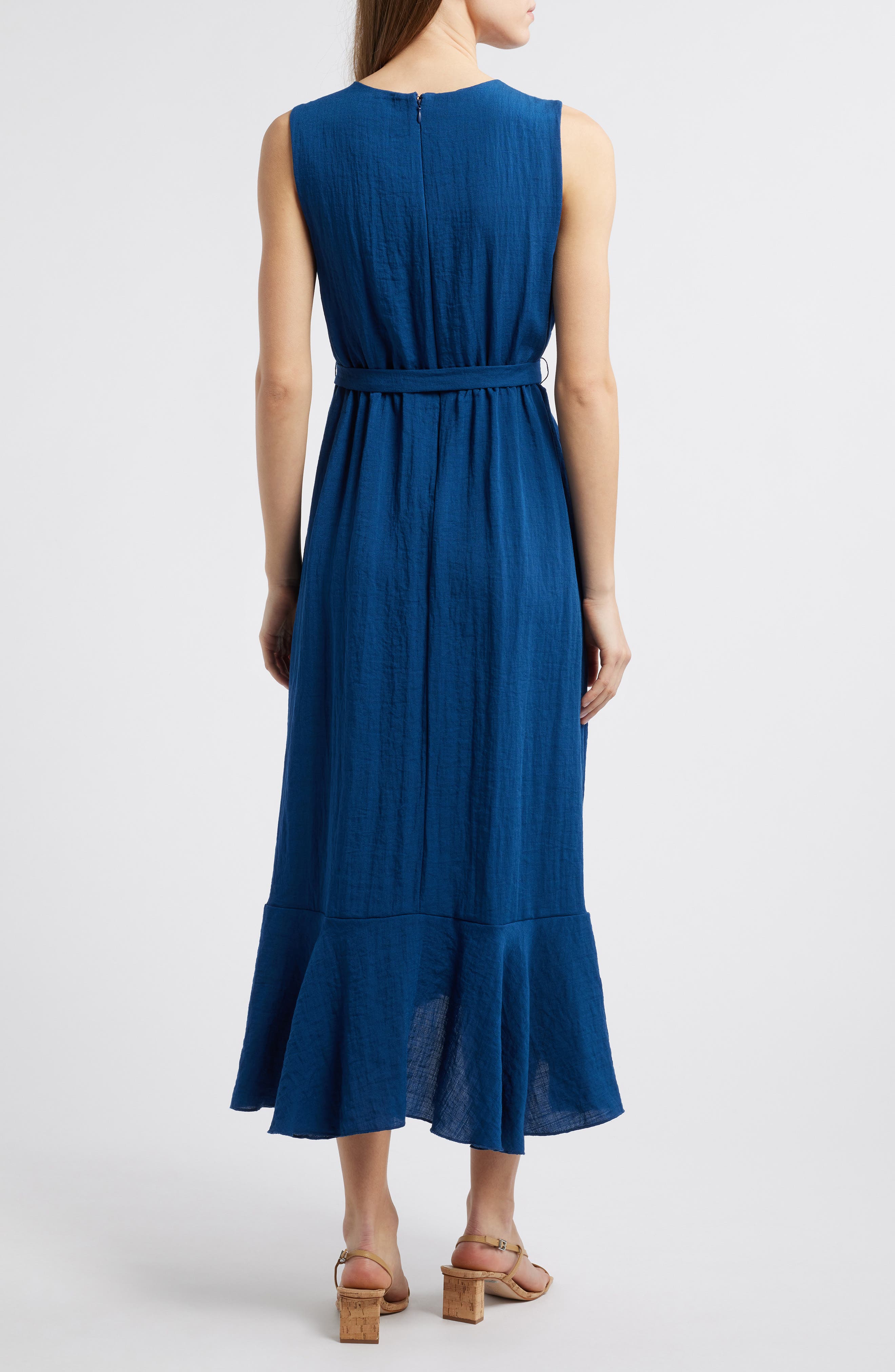 Sleeveless Faux Wrap Dress - image 2