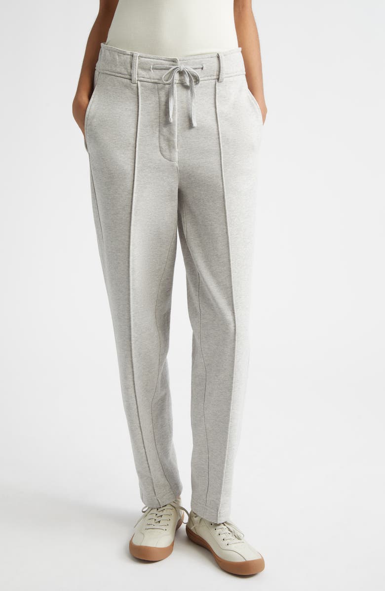 Derek Lam 10 Crosby Heloise Slim Pleated Cotton Sweatpants, Main, color,