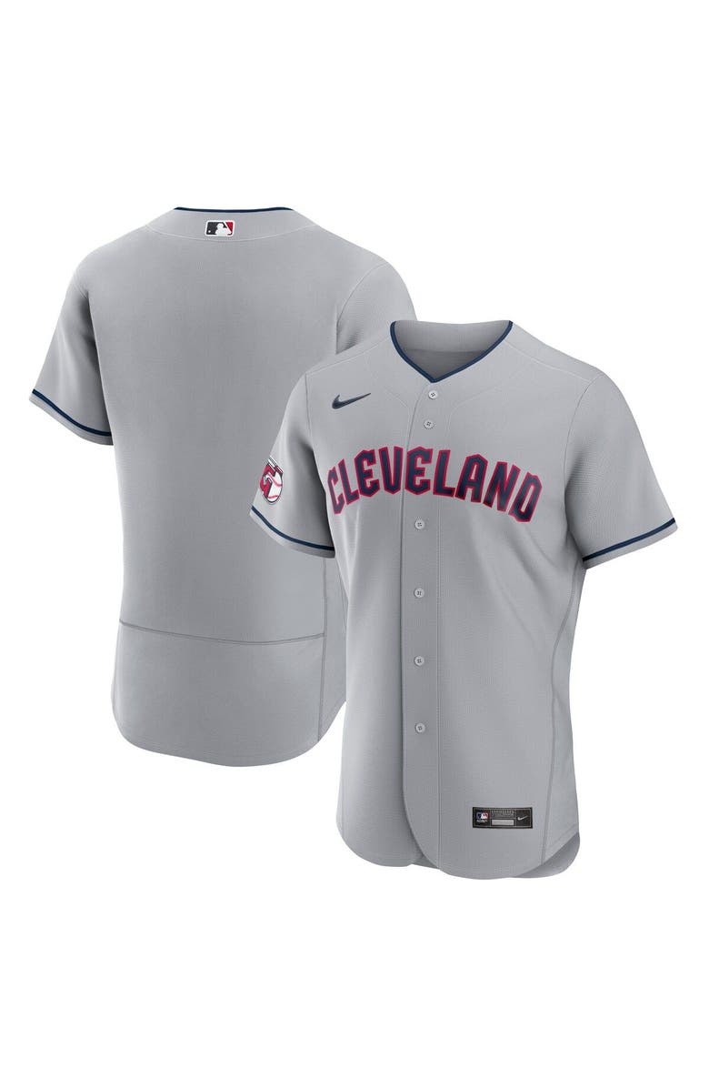 Nike Men's Nike Gray Cleveland Guardians Road Authentic Team Jersey, Main, color,