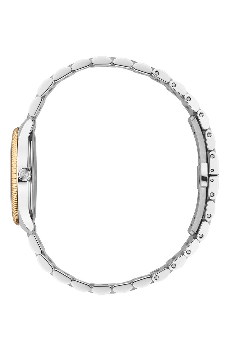 Gucci G-Timeless Diamond Slim Bracelet Watch, 29mm, Alternate, color, Silver/ Rose Gold