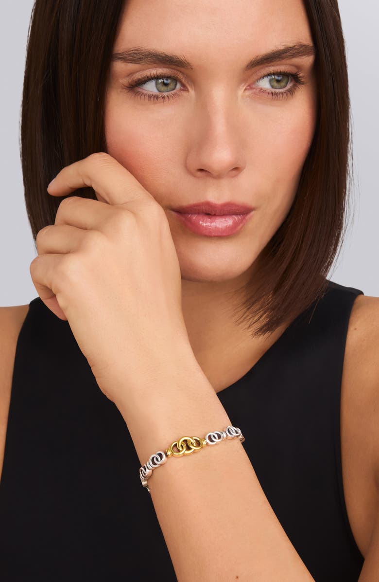 LAGOS Two-Tone Interlocking Circle Bracelet, Alternate, color, Two-Tone