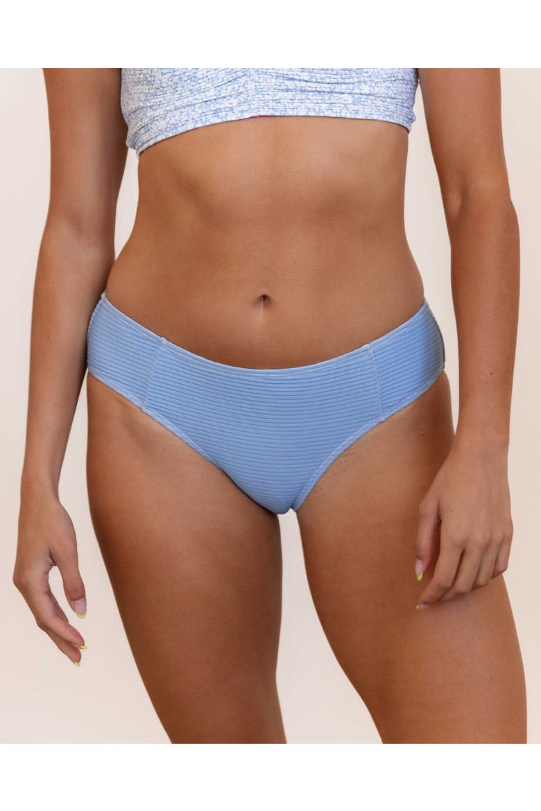Flat Rib Classic Bikini Bottom, Main, color, Celeste