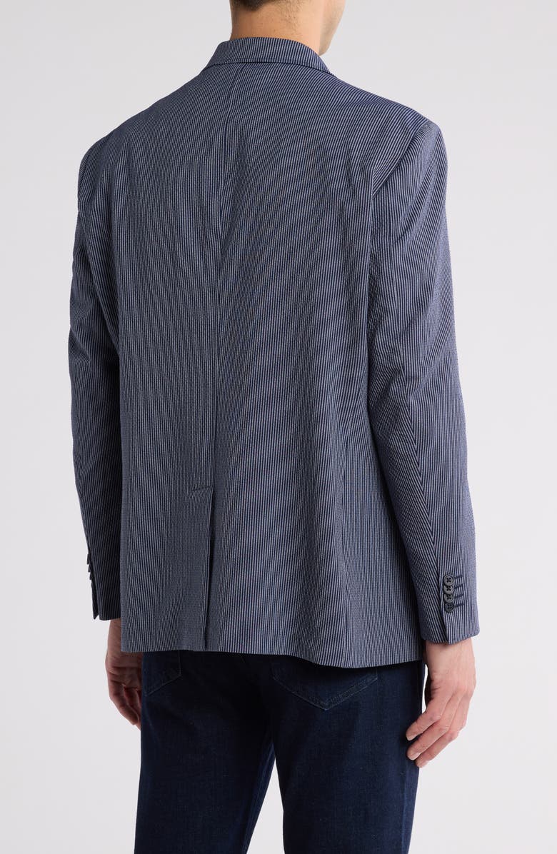 Lucky Brand Stripe Stretch Blazer, Alternate, color, Navy