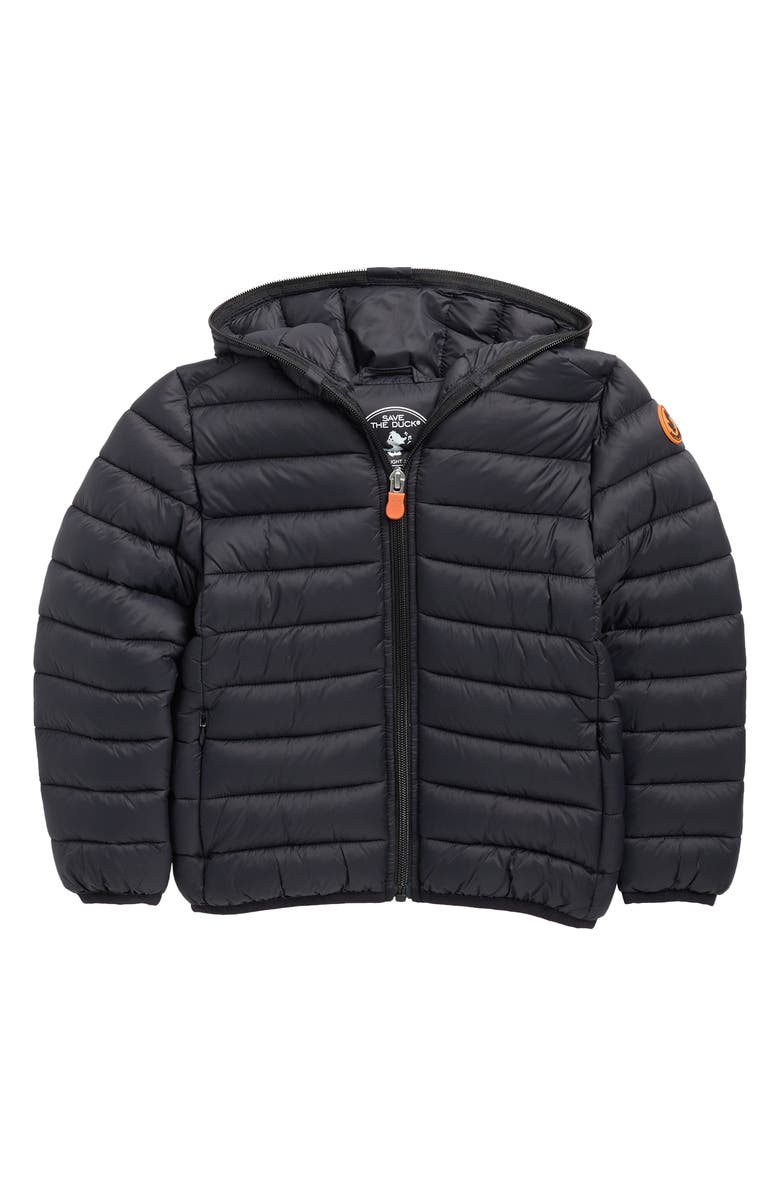Save The Duck Kids' Lily Hooded Puffer Jacket, Main, color, Black