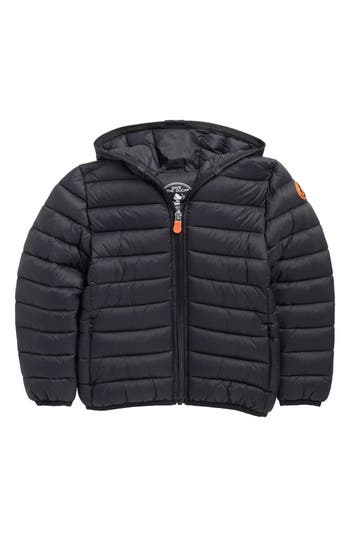 Save The Duck Kids' Lily Hooded Puffer Jacket In Black