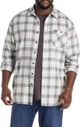 O'Neill Big & Tall Redmond Plaid Stretch Flannel Sport Shirt