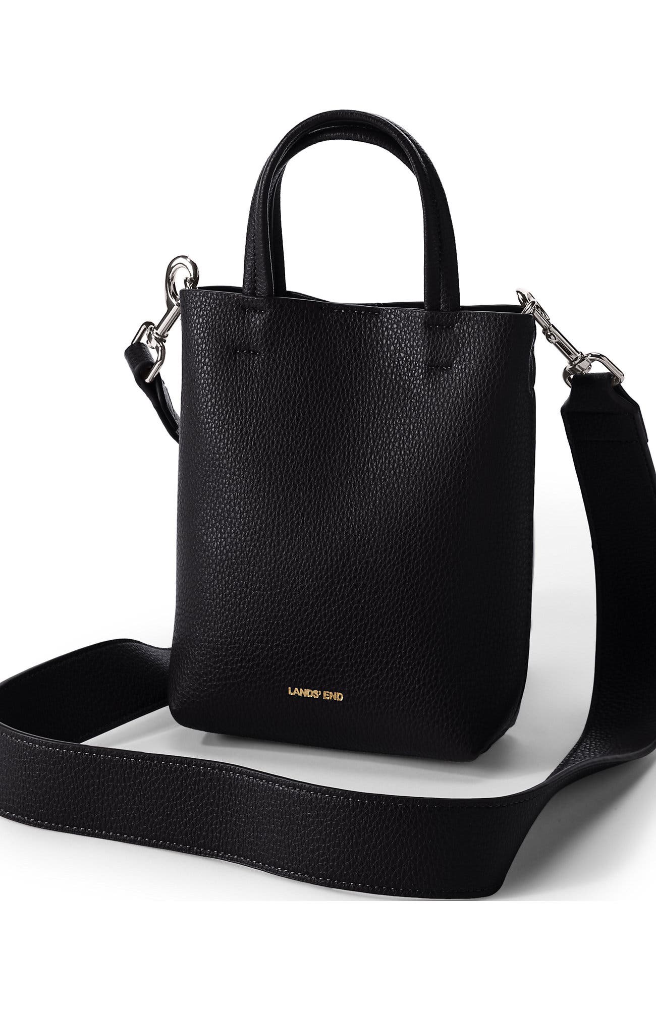 Lands' End Faux Leather Crossbody Bag, Alternate, color, 