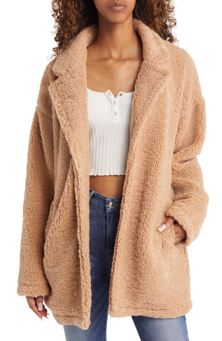 Thread & Supply Dreamy High Pile Fleece Coat, Main, color, 