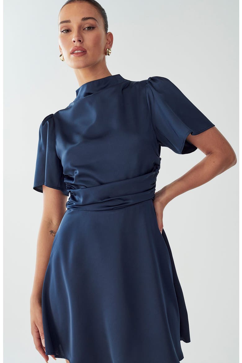 Saray Mini Dress, Alternate, color, Navy Blue