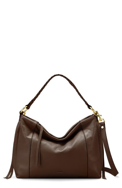Laila Convertible Leather Shoulder Bag