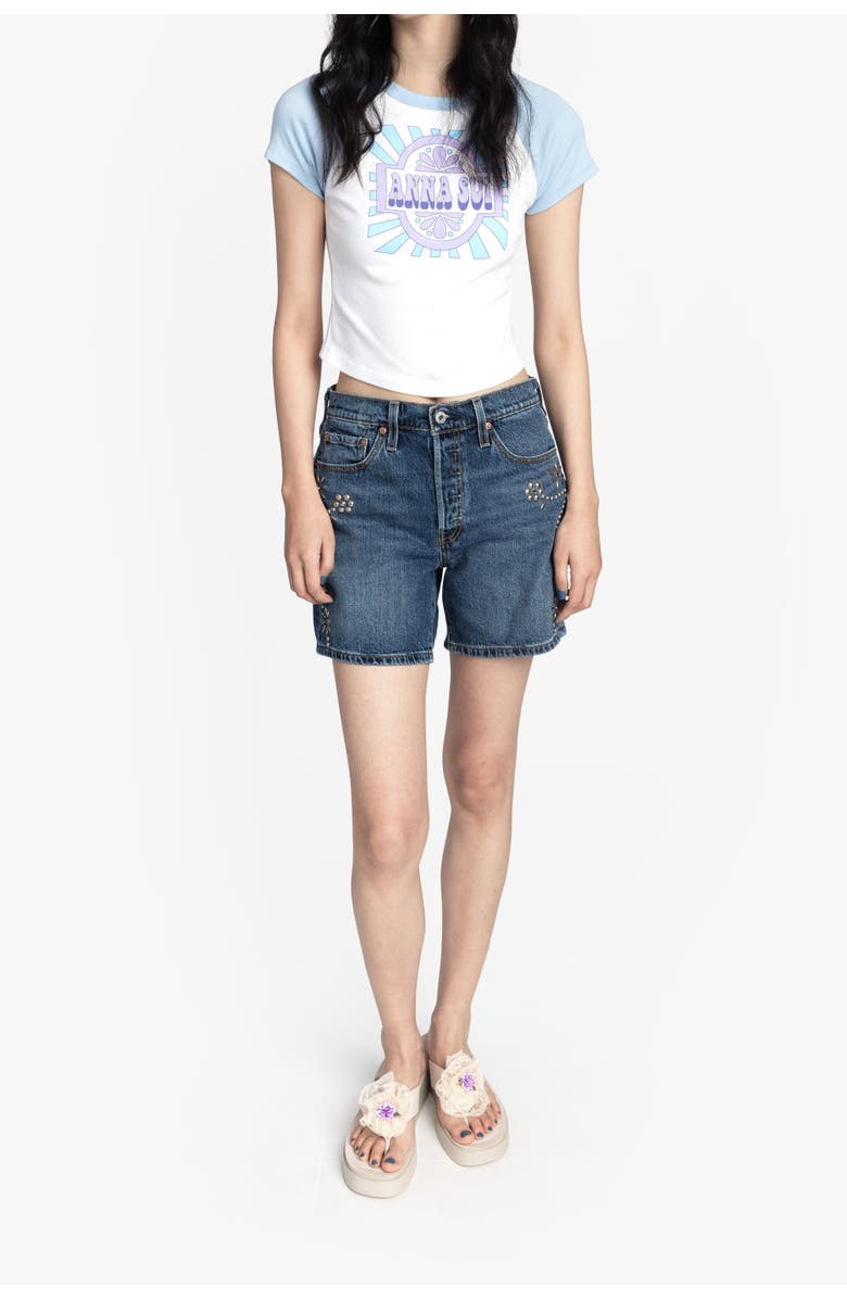 Anna Sui Spring 26 Invitation Baby Tee, Alternate, color, Baby Blue