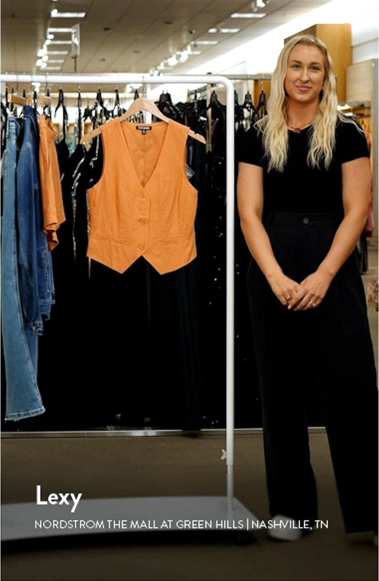 Selene Linen Blend Vest, sales video thumbnail