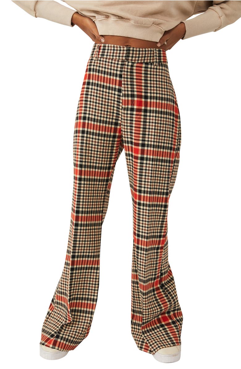 Free People Jules Plaid Wide Leg Pants, Main, color,