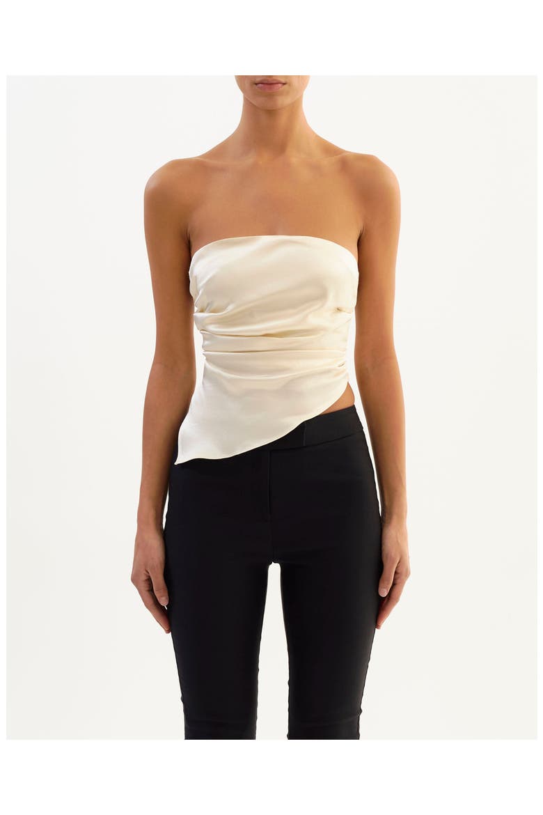 BAILA | Asymmetric Satin Scarf Top, Main, color, Cream