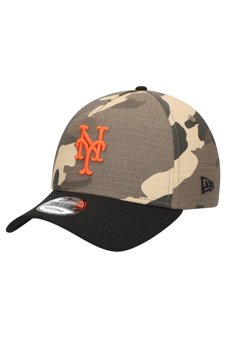Men's New Era New York Mets Camo Crown A-Frame 9FORTY Adjustable Hat, Alternate, color, Camo