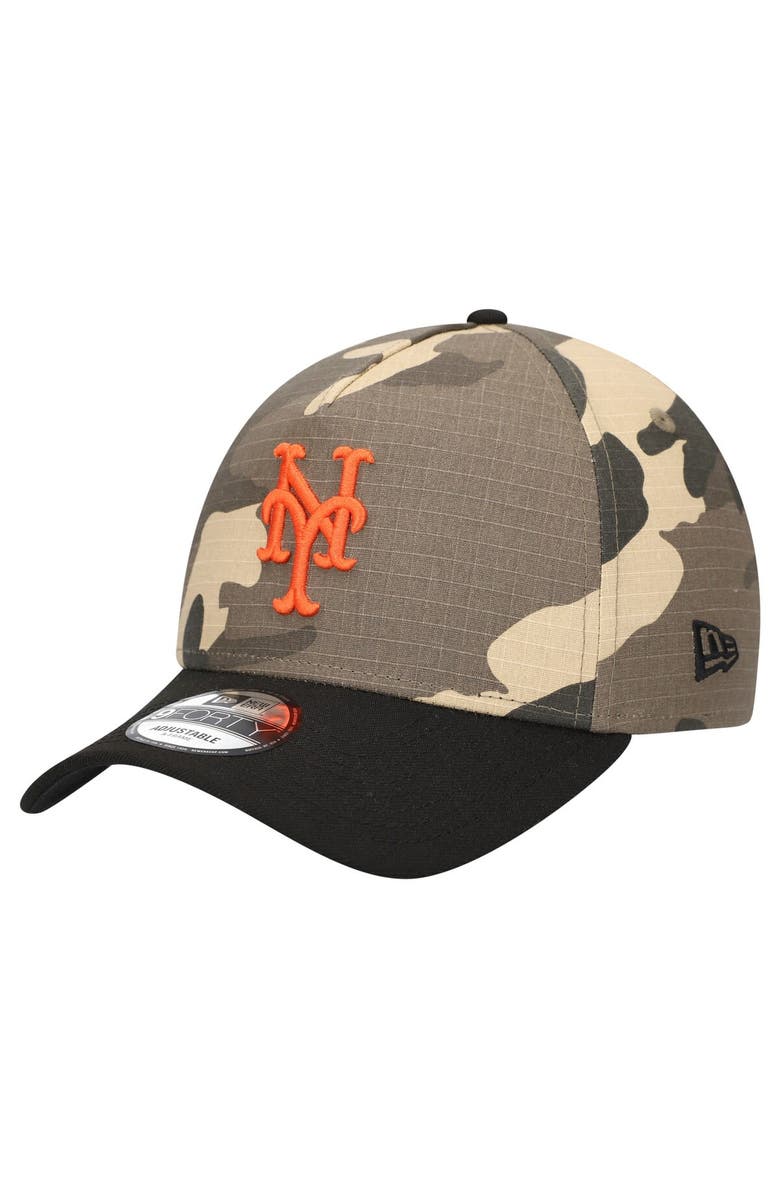 New Era Men's New Era New York Mets Camo Crown A-Frame 9FORTY Adjustable Hat, Alternate, color,