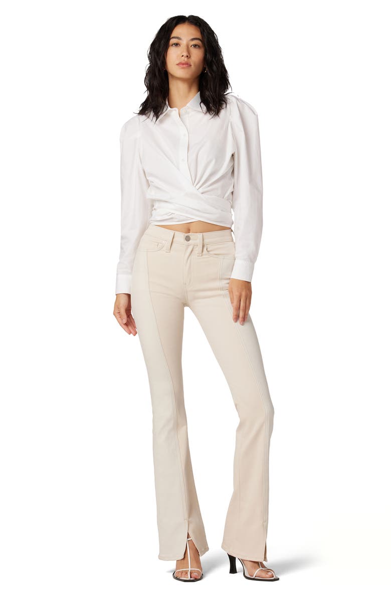 Hudson Jeans Barbara Split Hem High Waist Bootcut Jeans, Alternate, color, 