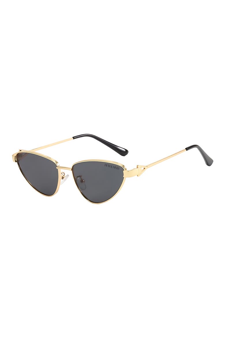 Jasmine 58mm Polarized Cat Eye Sunglasses, Alternate, color, GOLD / BLACK