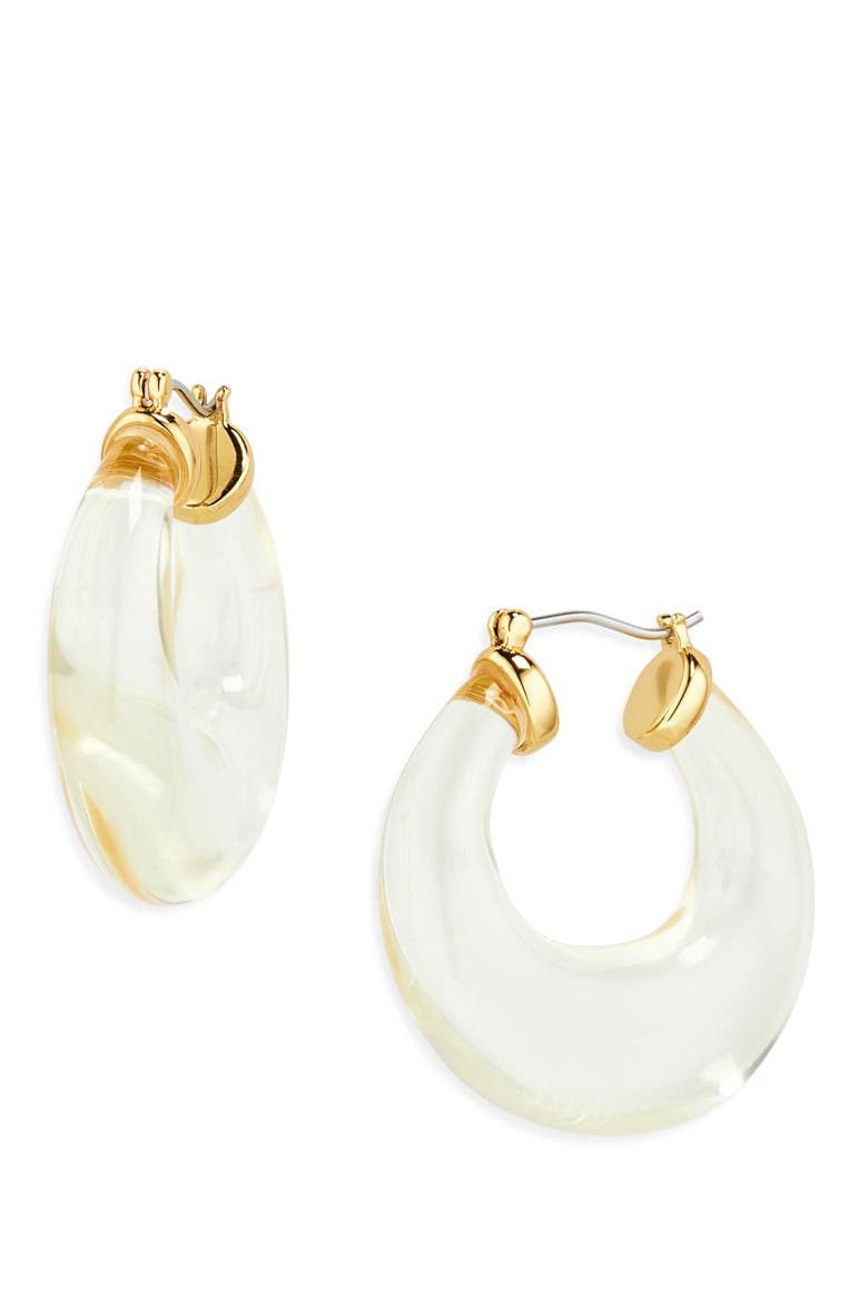 Birthstone Double Hoop Earrings, Main, color, APRIL DIAMOND