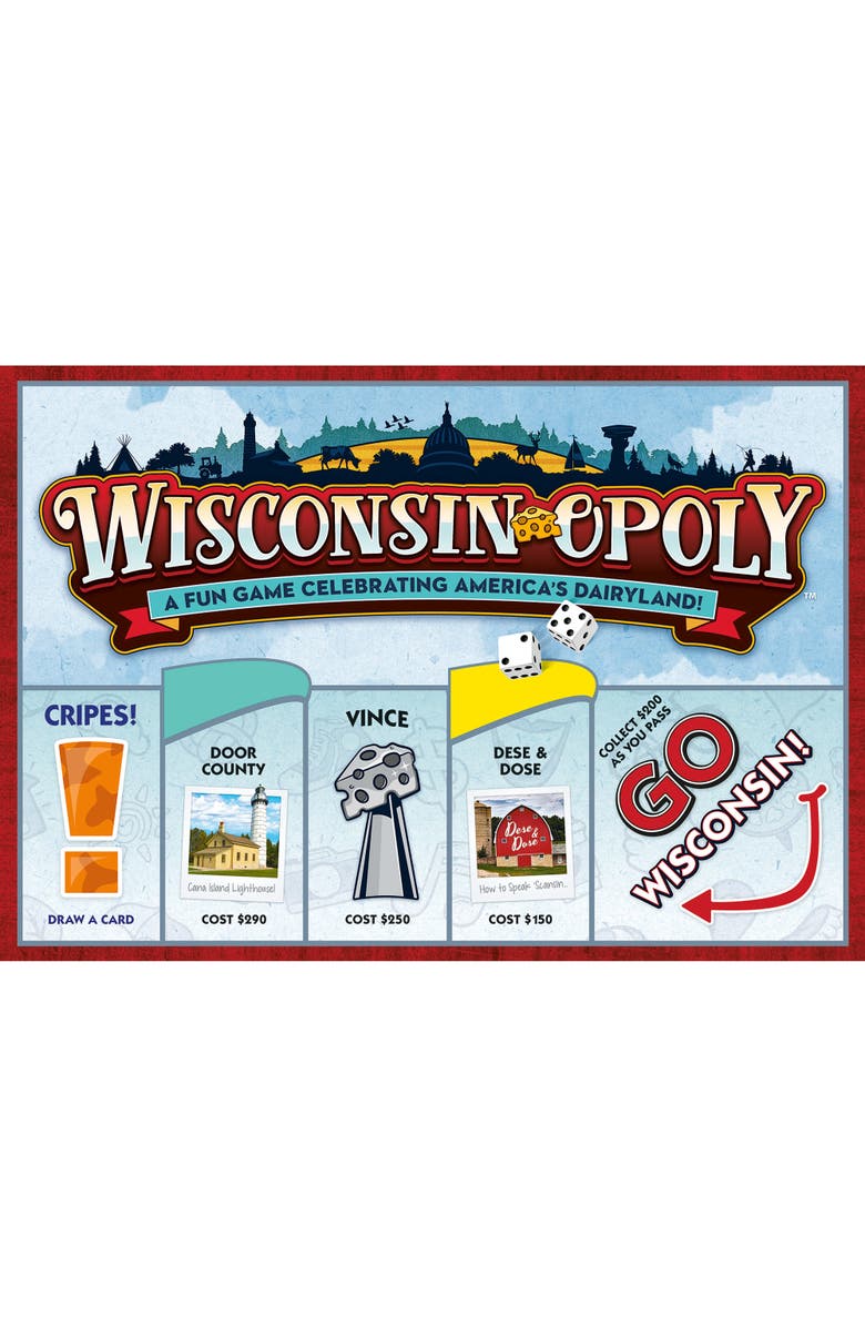 Late for the Sky Wisconsinopoly Board Game, Alternate, color, Multicolored