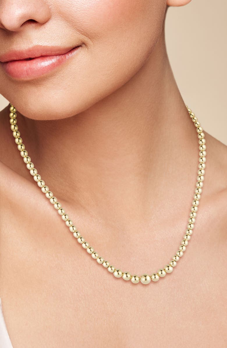 Ember Fine Jewelry <p>14K Gold Graduated Ball Necklace</p>, Alternate, color, Gold