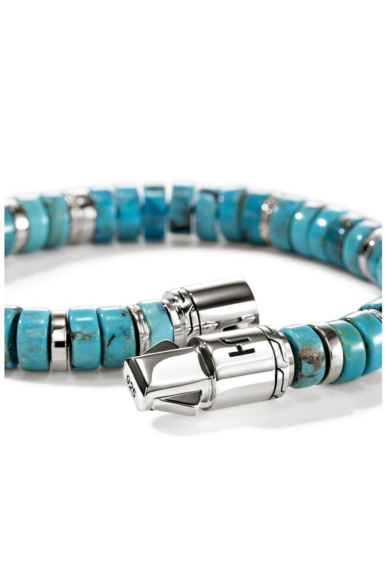 Heishi Beaded Bracelet, Alternate, color, SILVER