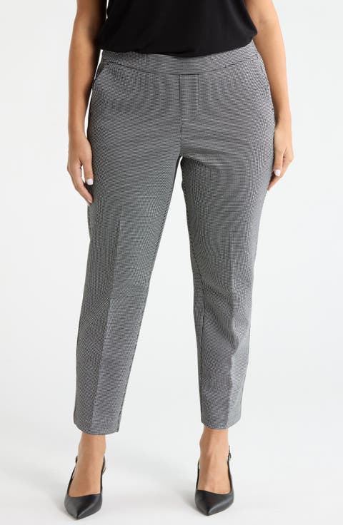 Kayla Check Pull-On Trousers