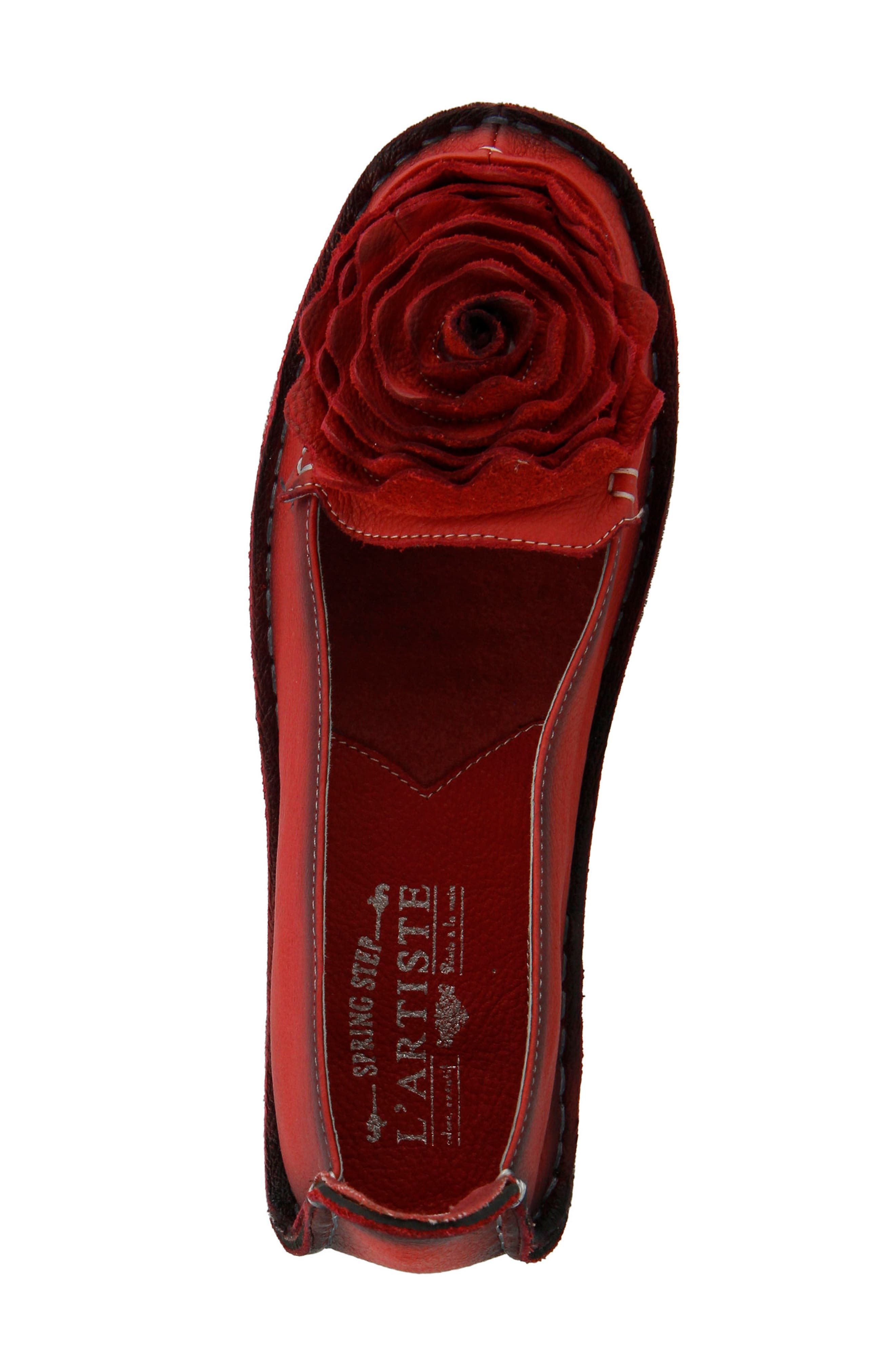 L'Artiste Dezi Flat, Alternate, color, RED LEATHER