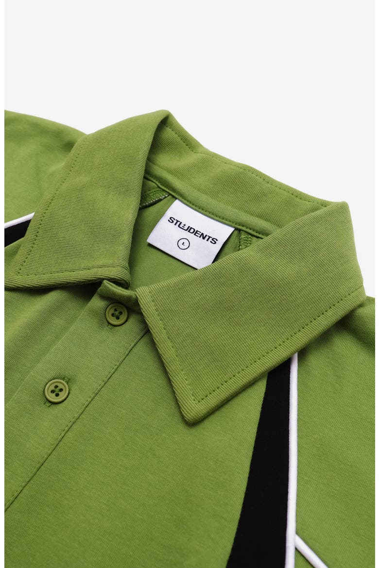 Captain Colorblock Long Sleeve Cotton Polo Shirt, Alternate, color, MOSS