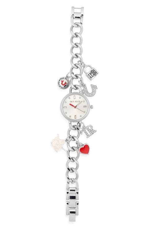 Analog Quartz Charm Strap Watch, 24.5mm