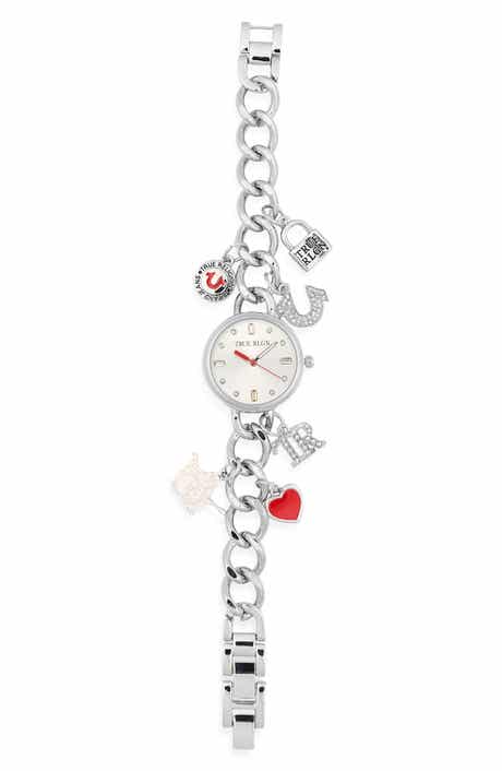 True Religion Analog Quartz Charm Strap Watch, 24.5mm