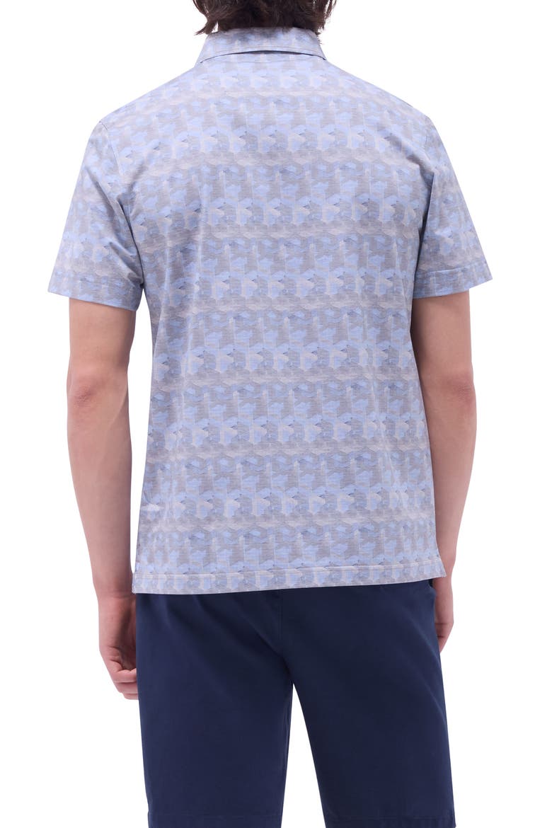 Vincent OoohCotton® Geo Print Polo, Alternate, color, ALMOND