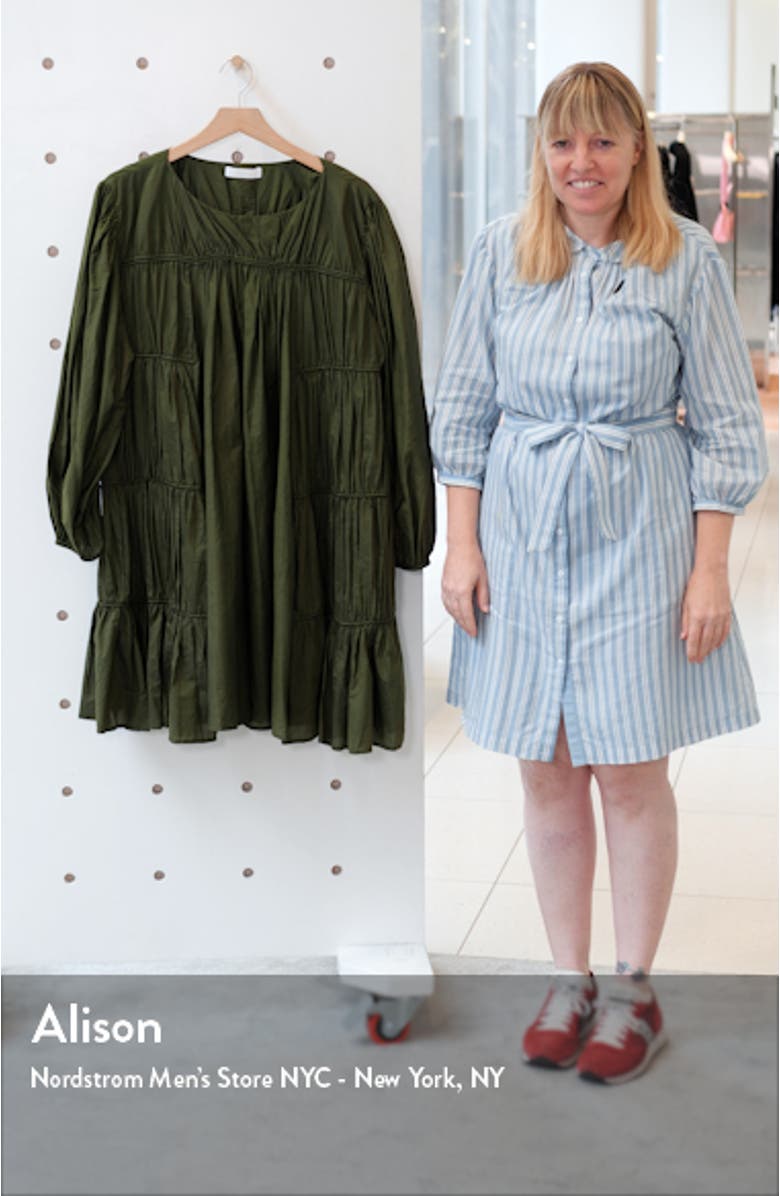 Siddal Tiered Long Sleeve Minidress, sales video thumbnail