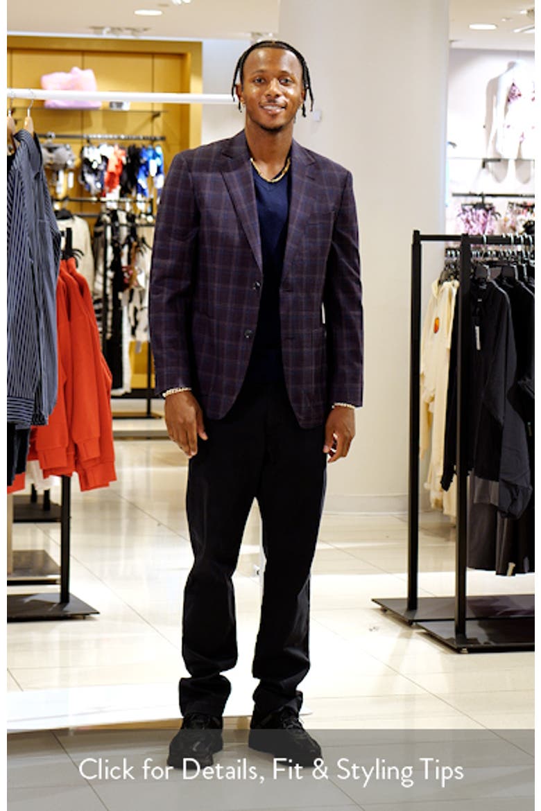 Purple Shadow Check Wool Sport Coat video