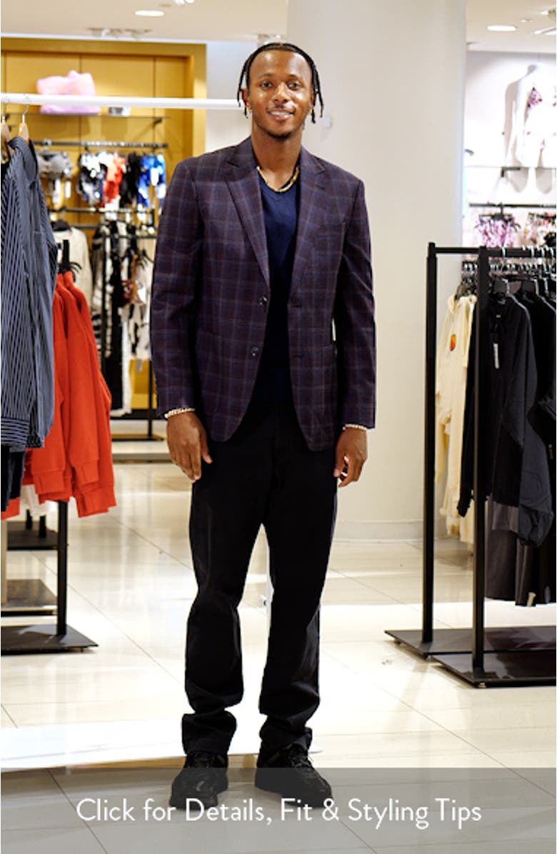 Purple Shadow Check Wool Sport Coat, sales video thumbnail