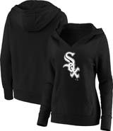 FANATICS Women's Fanatics Branded Black Chicago White Sox Official Logo Crossover V-Neck Pullover Hoodie