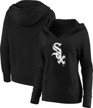 FANATICS Women's Fanatics Branded Black Chicago White Sox Official Logo Crossover V-Neck Pullover Hoodie