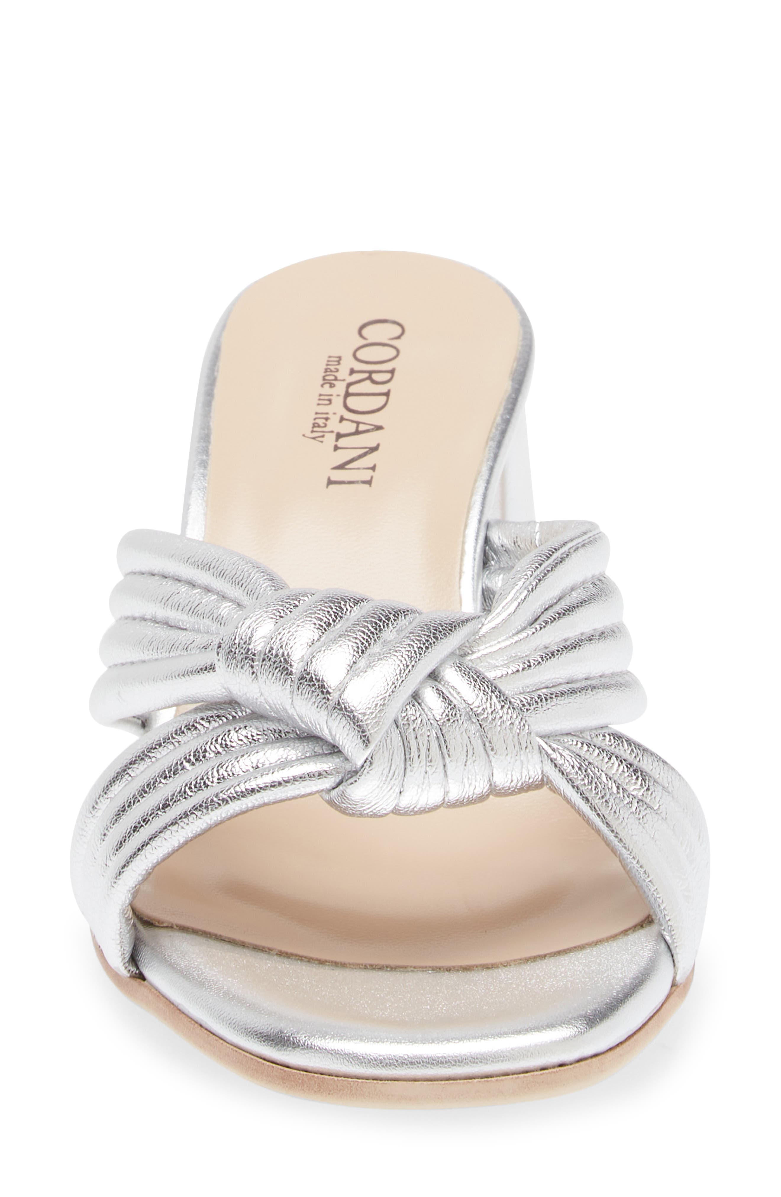 Cordani Imani Metallic Slide Sandal, Alternate, color, Argento