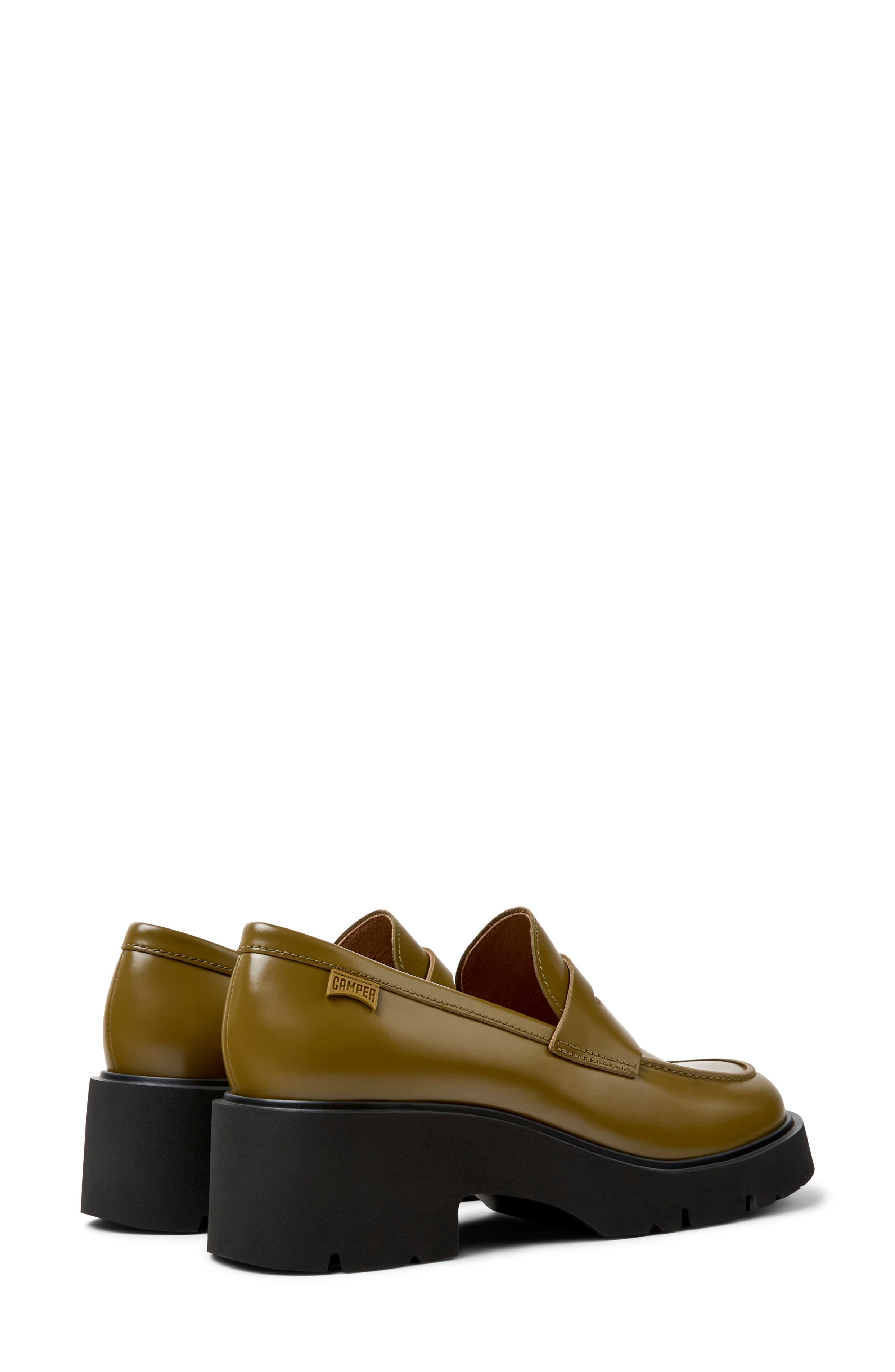 Milah Mismatched Loafers, Alternate, color, MEDIUM GREEN
