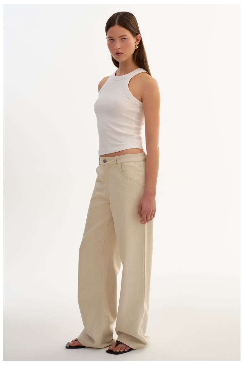 Taleen | Linen Twill Pants, Alternate, color, Natural
